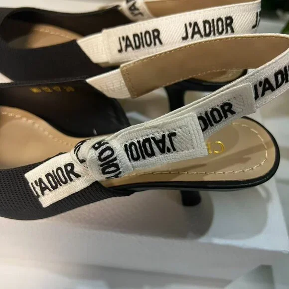 Dior J'Adior Black Velvet Slingback Pumps - Picture 4 of 8